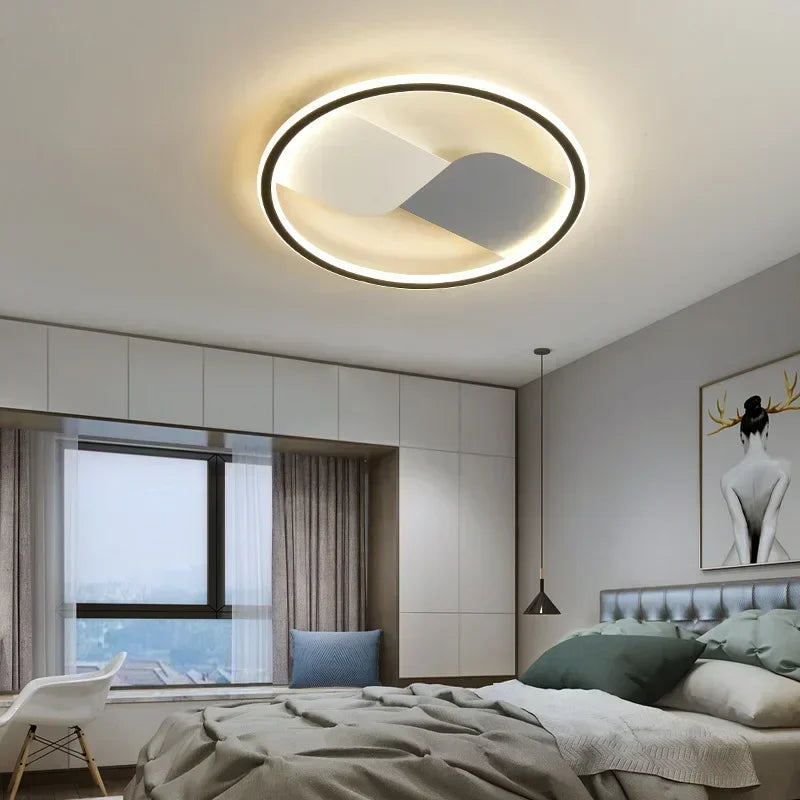 Moderne LED-Deckenleuchte mit rundem Design – Dimmbar für Schlafzimmer und Wohnzimmer | Karnz