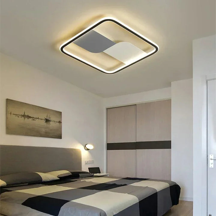 Moderne LED-Deckenleuchte mit rundem Design – Dimmbar für Schlafzimmer und Wohnzimmer | Karnz