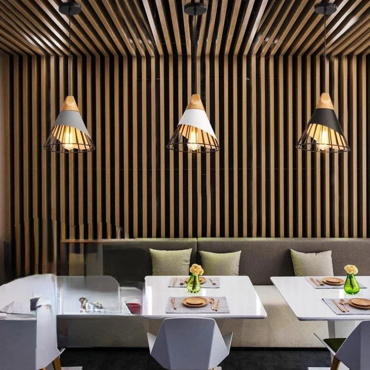 Moderne Pendelleuchten – Stilvolle Hängeleuchte aus Holz und Metall für Esszimmer und Küche | Karnz