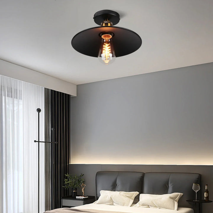 Vintage Deckenleuchte im Industrial Stil, Metall-Lampe für Wohnzimmer oder Schlafzimmer, LED-kompatibel | Karnz