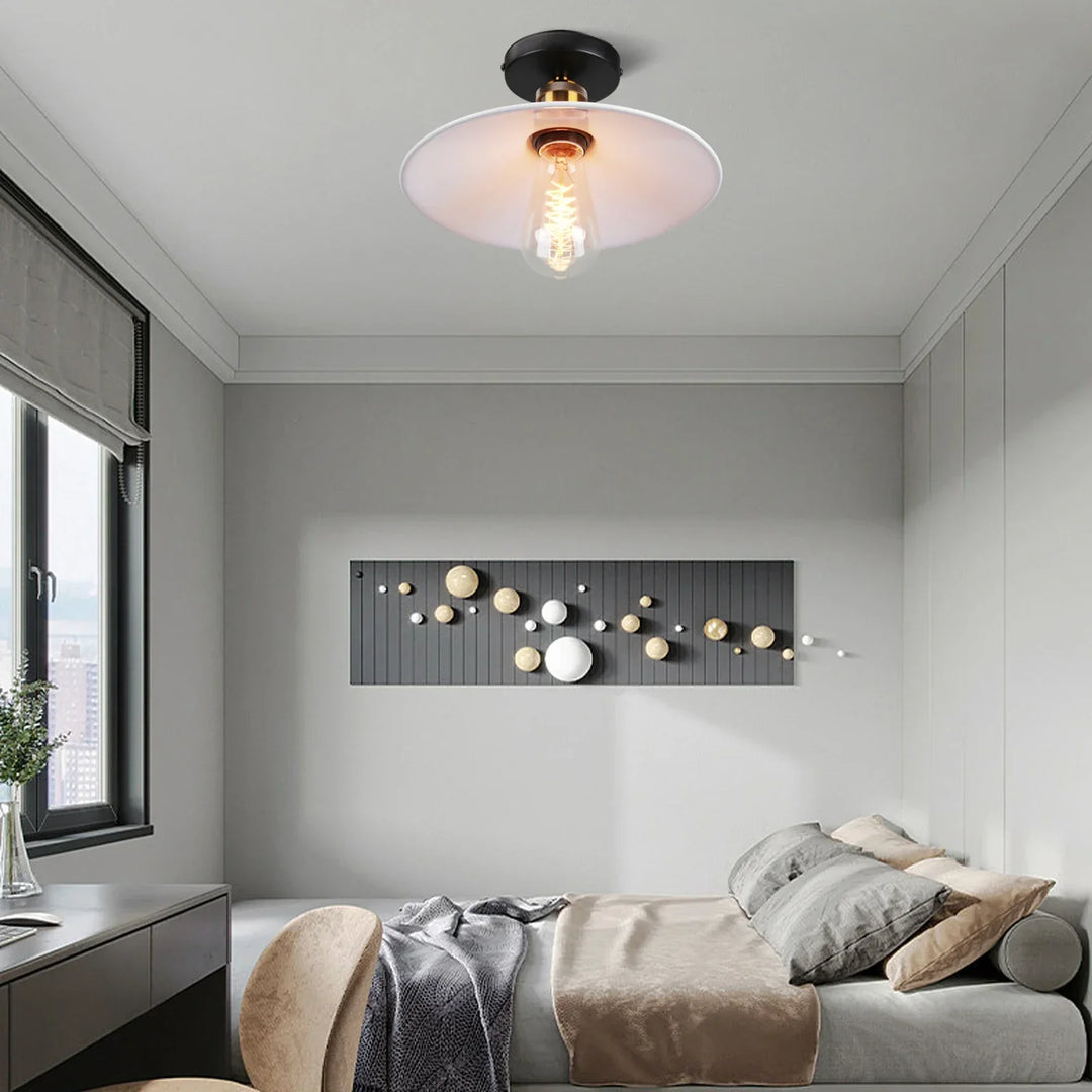 Vintage Deckenleuchte im Industrial Stil, Metall-Lampe für Wohnzimmer oder Schlafzimmer, LED-kompatibel | Karnz