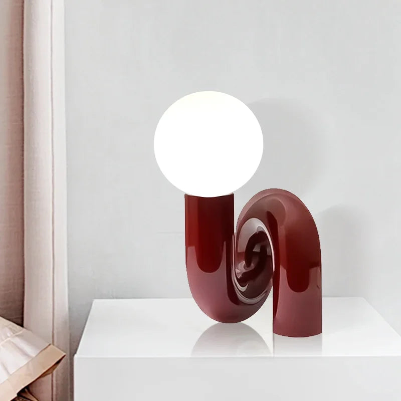 GlassSphere - Moderne Glasballenlampe | LED Tischlampe für eine zeitgenössische Atmosphäre | Karnz