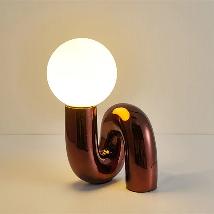 GlassSphere - Moderne Glasballenlampe | LED Tischlampe für eine zeitgenössische Atmosphäre | Karnz