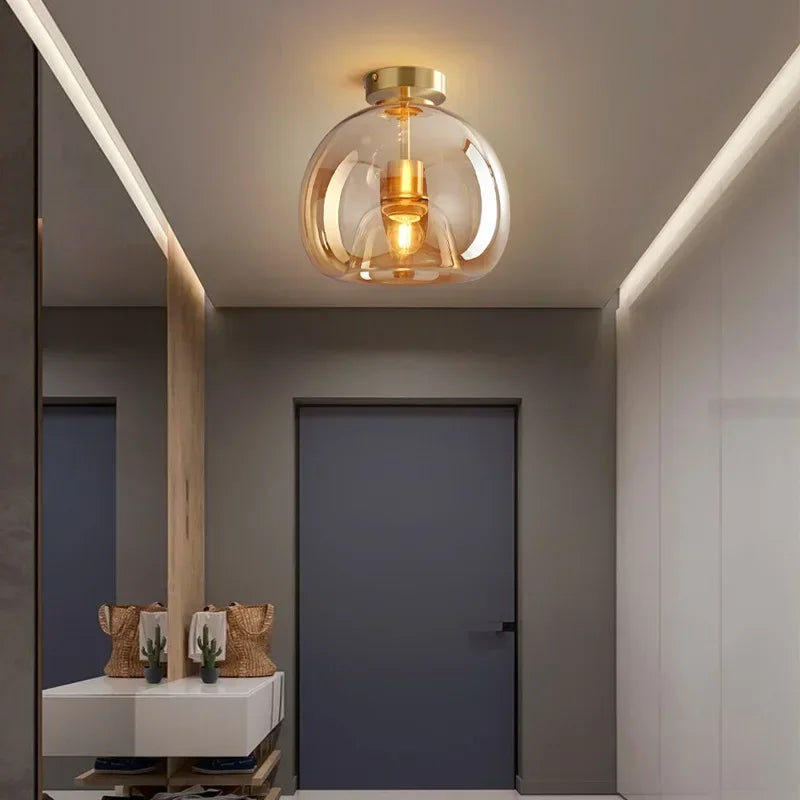 PureLicht - Minimalistische Glasdeckenleuchte für Schlaf- und Wohnzimmer