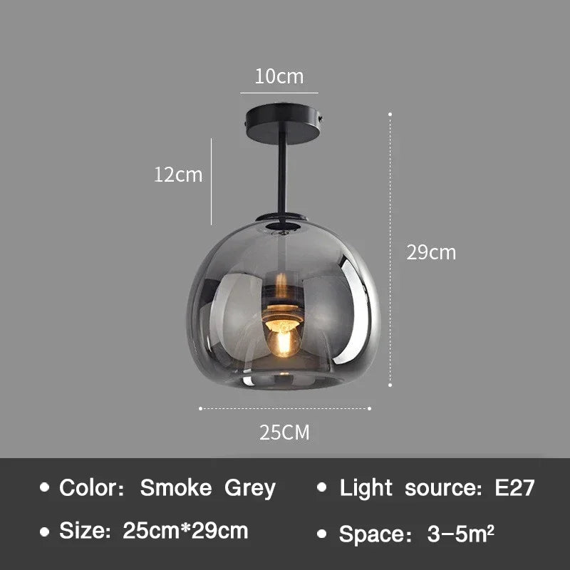 PureLicht - Minimalistische Glasdeckenleuchte für Schlaf- und Wohnzimmer