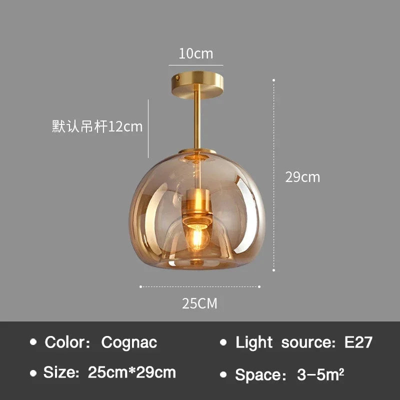 PureLicht - Minimalistische Glasdeckenleuchte für Schlaf- und Wohnzimmer