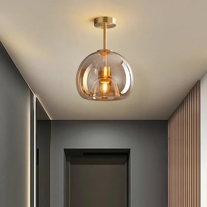 PureLicht - Minimalistische Glasdeckenleuchte für Schlaf- und Wohnzimmer