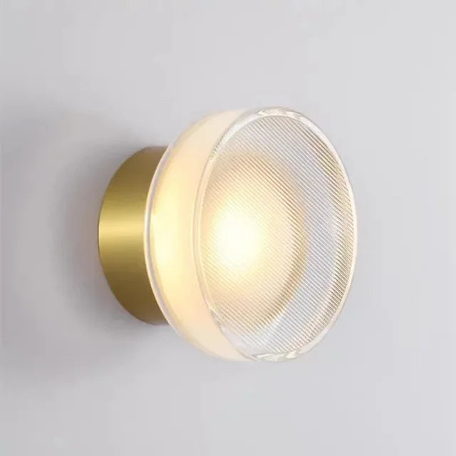 Moderne Runde LED-Wandleuchte aus Glas – Wandlampe für Wohnzimmer, Flur, Schlafzimmer und Badezimmer | Karnz