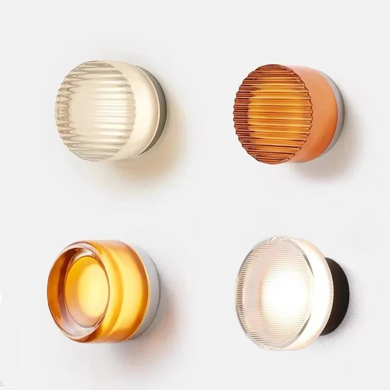 Moderne Runde LED-Wandleuchte aus Glas – Wandlampe für Wohnzimmer, Flur, Schlafzimmer und Badezimmer | Karnz