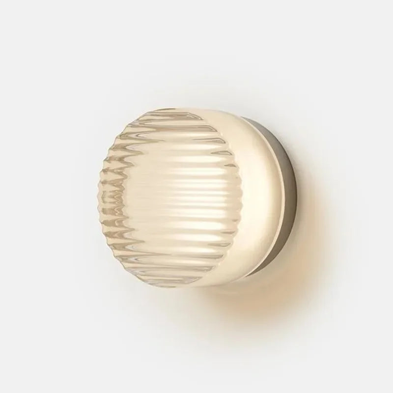 Moderne Runde LED-Wandleuchte aus Glas – Wandlampe für Wohnzimmer, Flur, Schlafzimmer und Badezimmer | Karnz