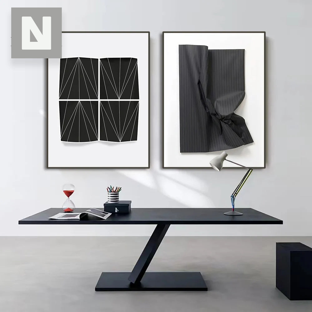 Moderne Ästhetik Abstrakte 3D-Effekt Wandkunst Feine Kunst Leinwanddrucke Bilder für Wohnzimmer Schlafzimmer Zeitgenössische Innendekoration | Karnz