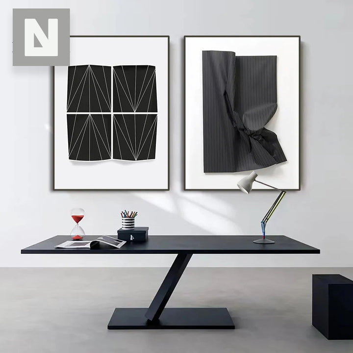 Moderne Ästhetik Abstrakte 3D-Effekt Wandkunst Feine Kunst Leinwanddrucke Bilder für Wohnzimmer Schlafzimmer Zeitgenössische Innendekoration | Karnz