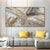 Moderne abstrakte graue beige goldene Wandkunst Fine-Art-Leinwanddrucke Bild für luxuriöse Wohnzimmer Schlafzimmer Kunst für zeitgenössische Innenräume | Karnz