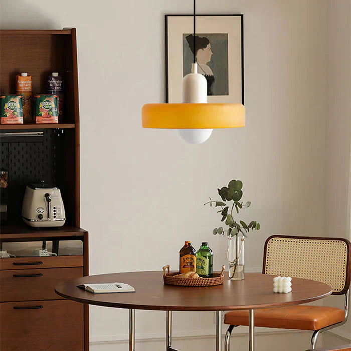 Bunte Bauhaus-Glaspendelleuchte – Moderne Designleuchte für Wohn- und Esszimmer