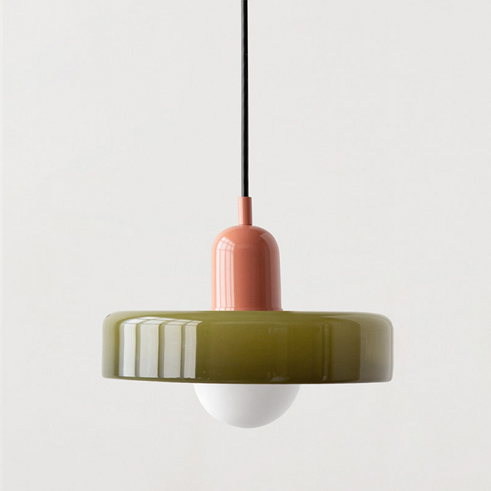 Bauhaus Bunte Glas Pendelleuchte - Moderne Designlampe für Wohnzimmer und Esszimmer | Karnz