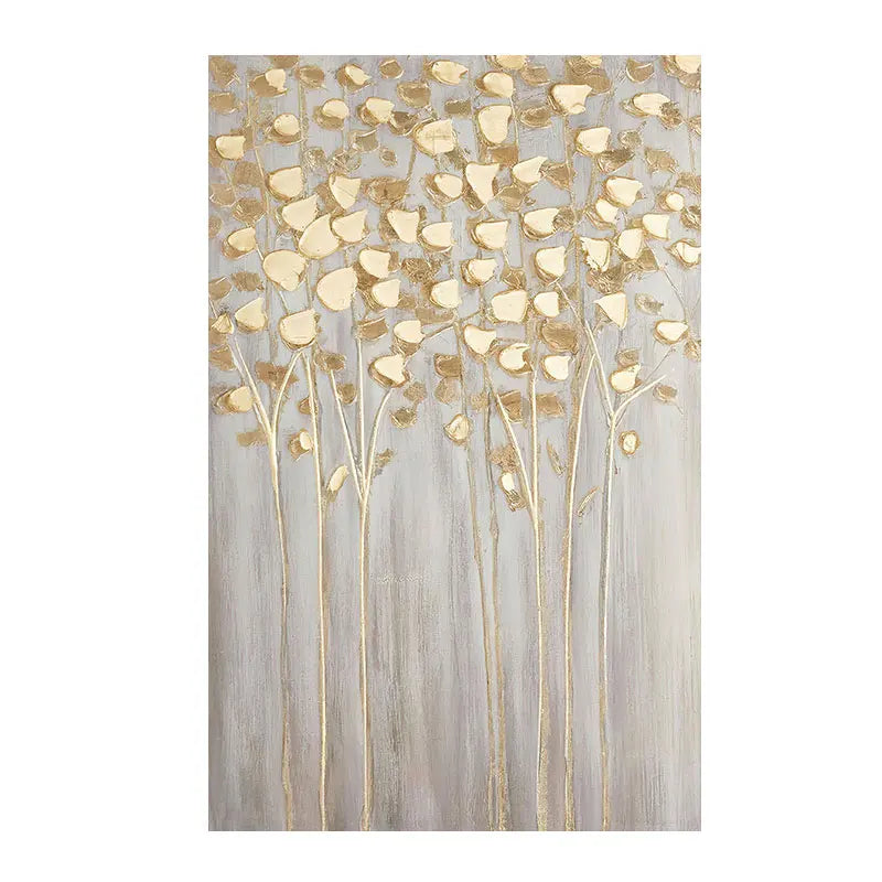 Modern Abstract Glücksbringender Goldener Geldbaum Wandkunst Feine Kunstdrucke Poster Bilder Für Wohnzimmer Esszimmer Schlafzimmer Kunst Dekor