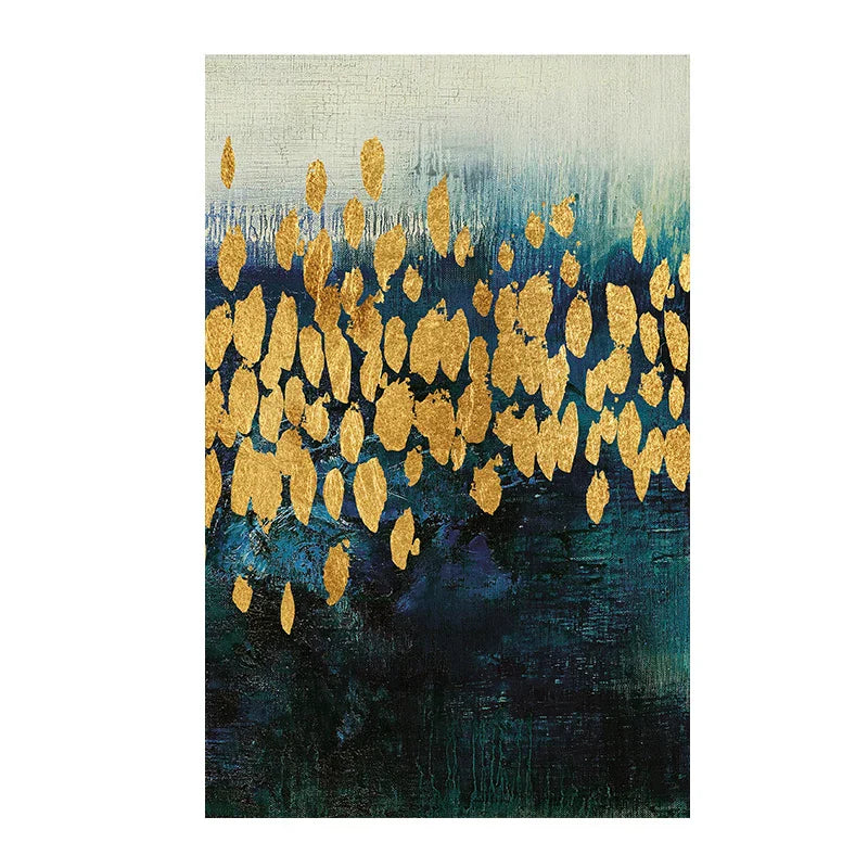 Modern Abstract Glücksbringender Goldener Geldbaum Wandkunst Feine Kunstdrucke Poster Bilder Für Wohnzimmer Esszimmer Schlafzimmer Kunst Dekor