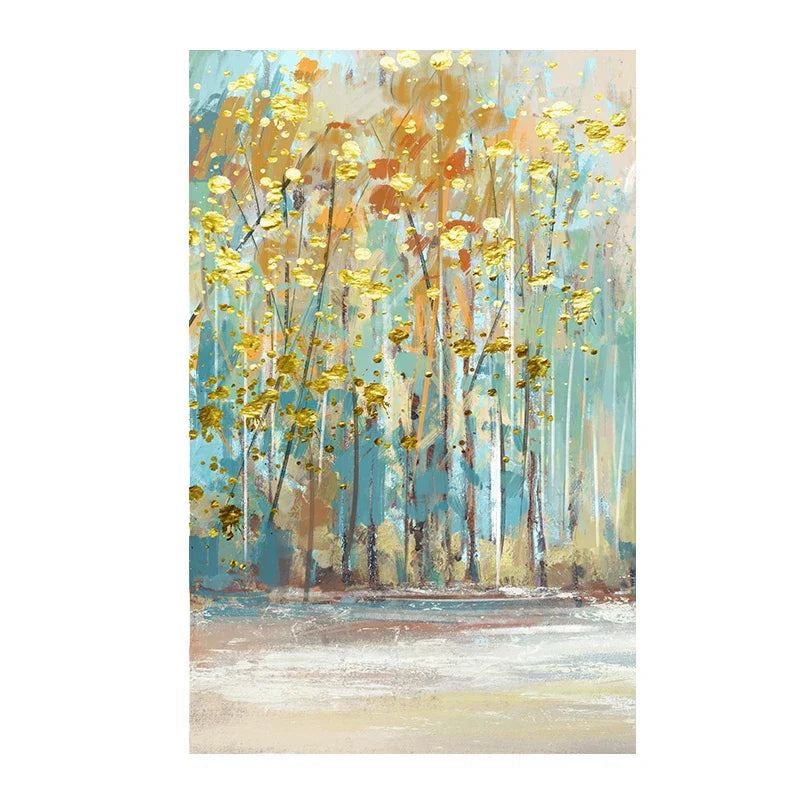 Modern Abstract Glücksbringender Goldener Geldbaum Wandkunst Feine Kunstdrucke Poster Bilder Für Wohnzimmer Esszimmer Schlafzimmer Kunst Dekor