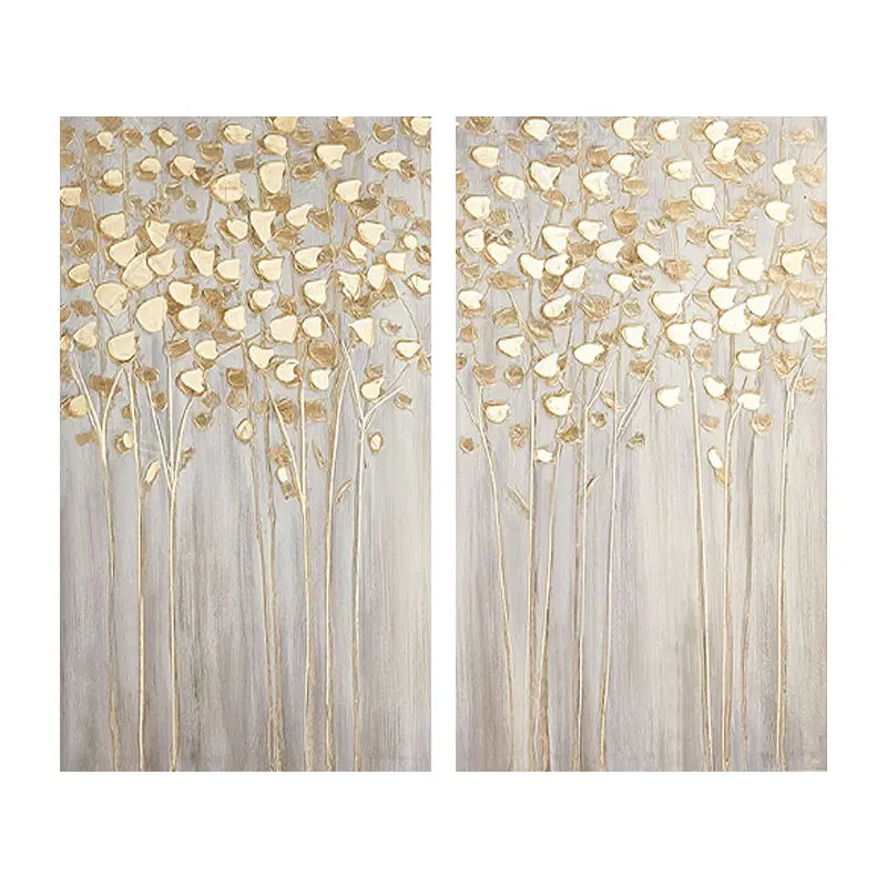 Modern Abstract Glücksbringender Goldener Geldbaum Wandkunst Feine Kunstdrucke Poster Bilder Für Wohnzimmer Esszimmer Schlafzimmer Kunst Dekor