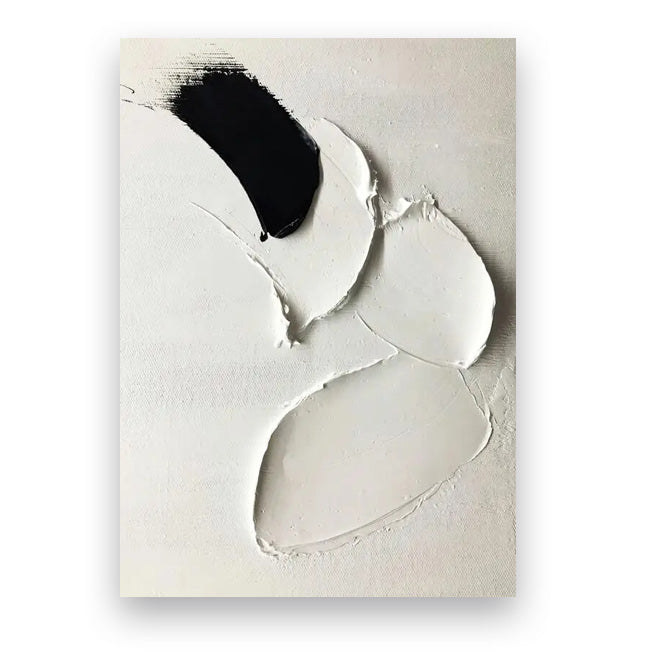 Moderne abstrakte Schwarz-Weiß-minimalistische Wandkunst fine art Leinwanddrucke texturales Design Bilder für moderne Loftwohnungen Home-Office-Dekor
