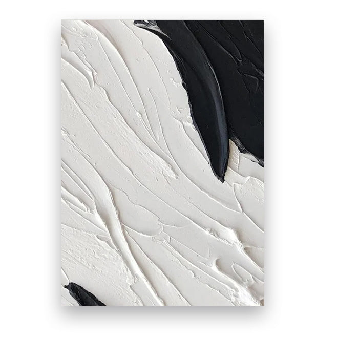 Moderne abstrakte Schwarz-Weiß-minimalistische Wandkunst fine art Leinwanddrucke texturales Design Bilder für moderne Loftwohnungen Home-Office-Dekor
