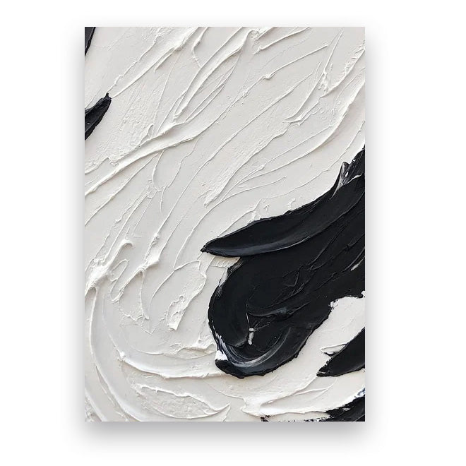 Moderne abstrakte Schwarz-Weiß-minimalistische Wandkunst fine art Leinwanddrucke texturales Design Bilder für moderne Loftwohnungen Home-Office-Dekor