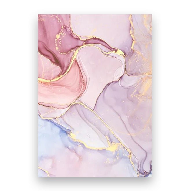 Moderne abstrakte botanische florale blaue goldene Jade-Marmor-Drucke Wandkunst Fine Art Leinwanddrucke Bilder für Wohnzimmer Schlafzimmer Dekoration