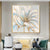 Moderne abstrakte Blumen Wandkunst Fine Art Leinwanddrucke quadratisches Format weiße goldene Blumenbilder für Wohnzimmer Schlafzimmer Kunstdekoration