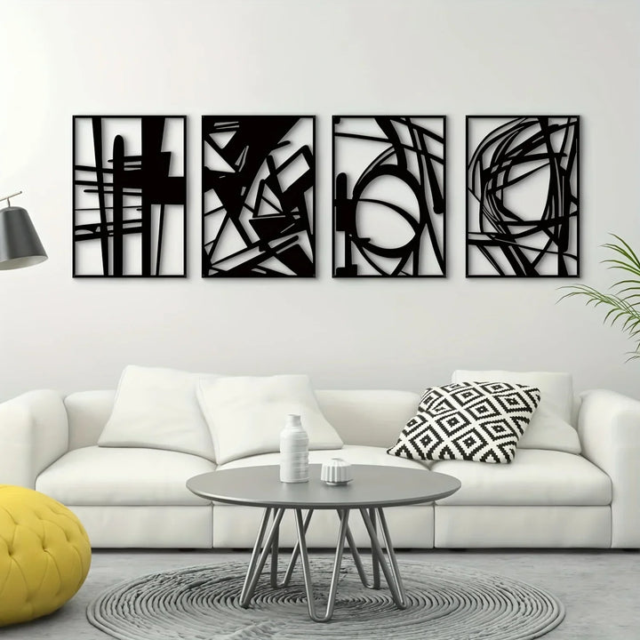 Moderne abstrakte Eisenkunst Wandkunst 3D Metall Skulptur Wanddekoration für Wohnzimmer Esszimmer kreative zeitgenössische nordische Wohnkultur