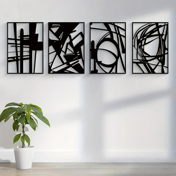Moderne abstrakte Eisenkunst Wandkunst 3D Metall Skulptur Wanddekoration für Wohnzimmer Esszimmer kreative zeitgenössische nordische Wohnkultur