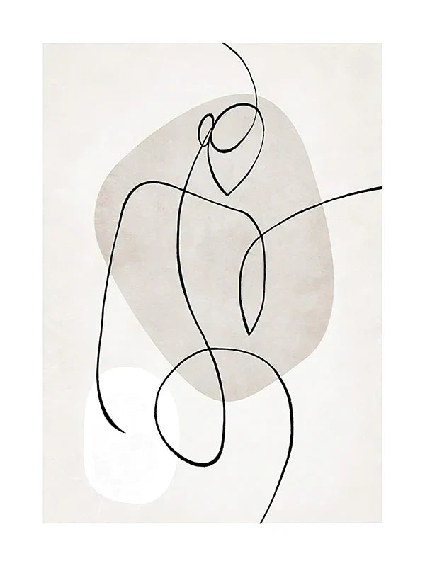 Moderne abstrakte Linienkunst Figuren Kunstgalerie Wandkunst Fine Art Leinwanddrucke Minimalistische Lifestyle-Bilder für Wohnzimmer Schlafzimmer Kunstdekoration