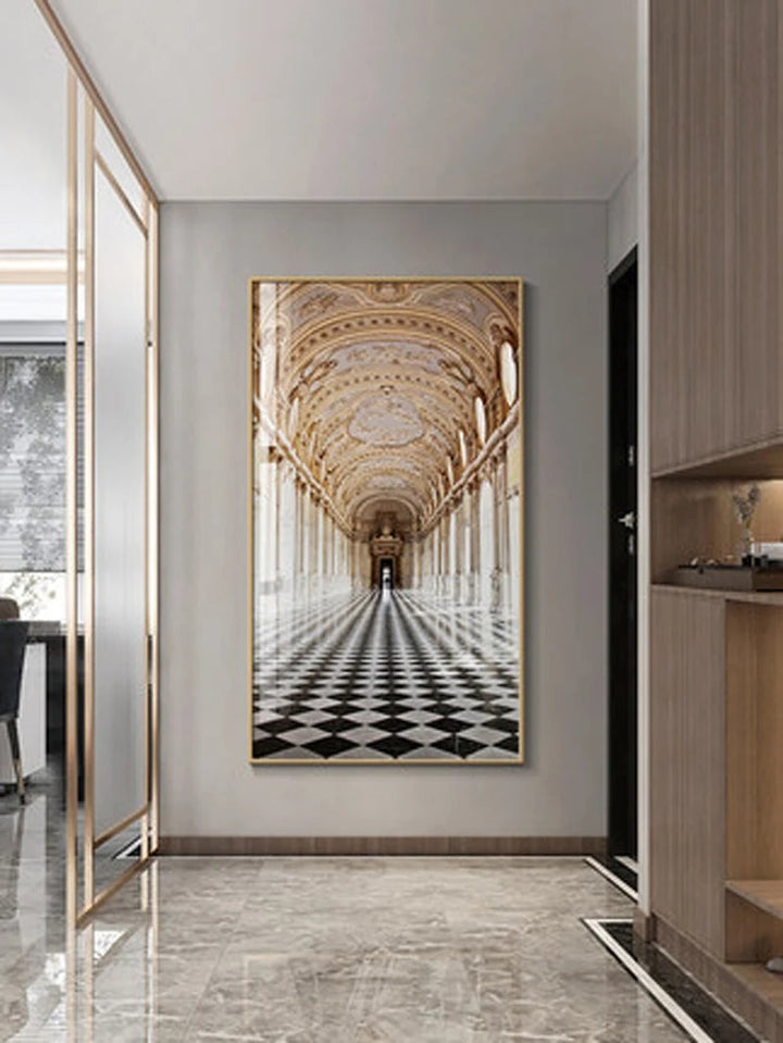 Moderne abstrakte minimalistische Bögen Architektur Wandkunst Fine Art Leinwanddrucke Bilder für Eingangsbereich Foyer Wohnzimmer Home Office Dekor | Karnz