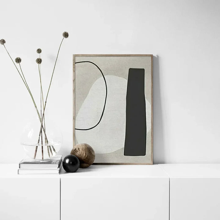 Moderne abstrakte minimalistische schwarze weiße nordische Wandkunst Fine Art Leinwanddrucke Bilder für moderne Wohnungskunst für zeitgenössische Inneneinrichtung