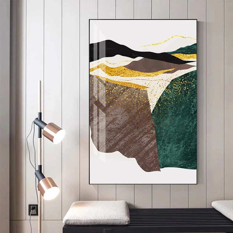 Abstrakte Berglandschaft Wandkunst Fein Kunst Leinwanddrucke Bilder für modernes Apartment Wohnzimmer Schlafzimmer Hotelzimmer Kunst Dekor | Karnz