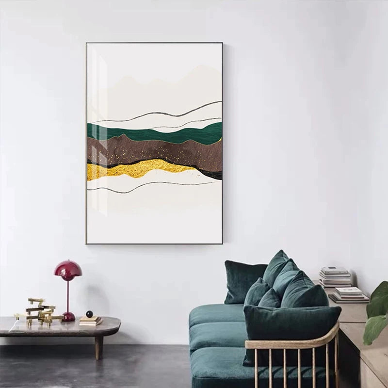 Abstrakte Berglandschaft Wandkunst Fein Kunst Leinwanddrucke Bilder für modernes Apartment Wohnzimmer Schlafzimmer Hotelzimmer Kunst Dekor | Karnz