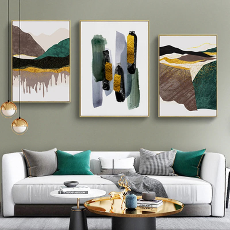 Abstrakte Berglandschaft Wandkunst Fein Kunst Leinwanddrucke Bilder für modernes Apartment Wohnzimmer Schlafzimmer Hotelzimmer Kunst Dekor | Karnz