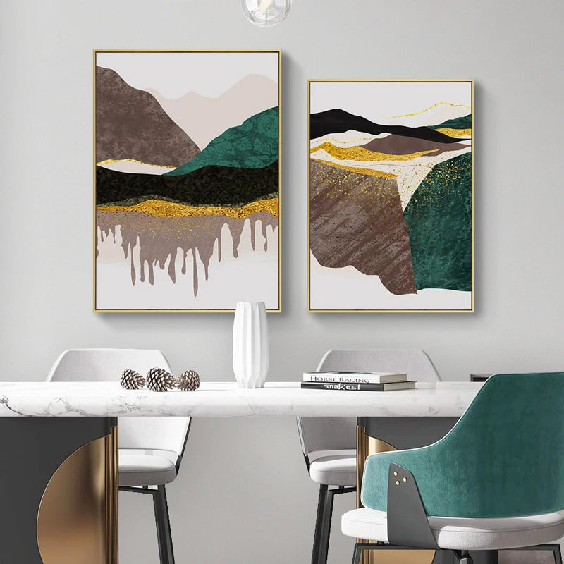 Abstrakte Berglandschaft Wandkunst Fein Kunst Leinwanddrucke Bilder für modernes Apartment Wohnzimmer Schlafzimmer Hotelzimmer Kunst Dekor | Karnz