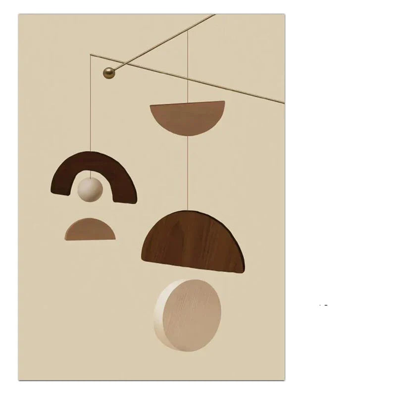 Moderne abstrakte surreale Geometrie Wandkunst feine Kunst Leinwanddrucke neutrale Töne Bilder für Wohnzimmer Esszimmer Schlafzimmer Kunst Dekor