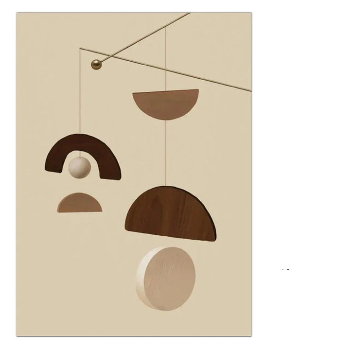 Moderne abstrakte surreale Geometrie Wandkunst feine Kunst Leinwanddrucke neutrale Töne Bilder für Wohnzimmer Esszimmer Schlafzimmer Kunst Dekor
