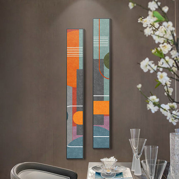 Bunte Hohe Abstrakte Schlanke Format Wandkunst Feine Kunst Leinwanddrucke Kreative Kunstwerke Für Modernes Wohnzimmer Flur Schlafzimmer Kunstdekor | Karnz