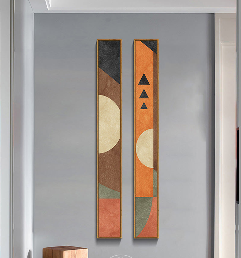 Bunte Hohe Abstrakte Schlanke Format Wandkunst Feine Kunst Leinwanddrucke Kreative Kunstwerke Für Modernes Wohnzimmer Flur Schlafzimmer Kunstdekor | Karnz