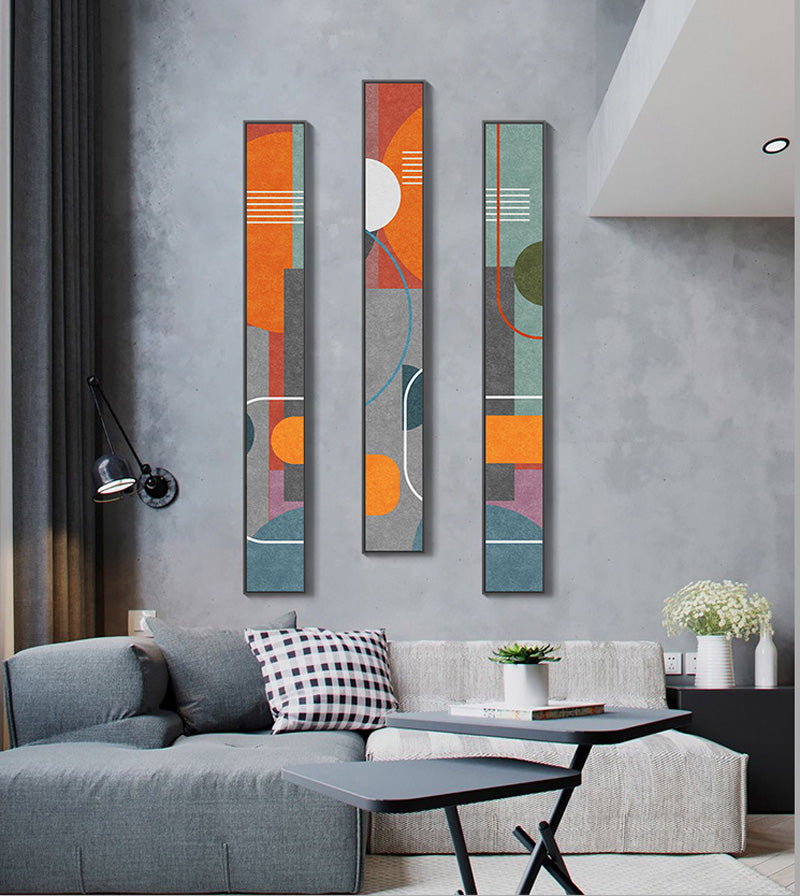 Bunte Hohe Abstrakte Schlanke Format Wandkunst Feine Kunst Leinwanddrucke Kreative Kunstwerke Für Modernes Wohnzimmer Flur Schlafzimmer Kunstdekor | Karnz