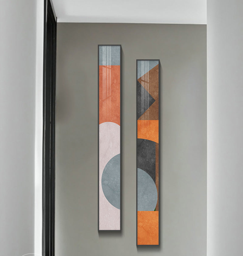 Bunte Hohe Abstrakte Schlanke Format Wandkunst Feine Kunst Leinwanddrucke Kreative Kunstwerke Für Modernes Wohnzimmer Flur Schlafzimmer Kunstdekor | Karnz