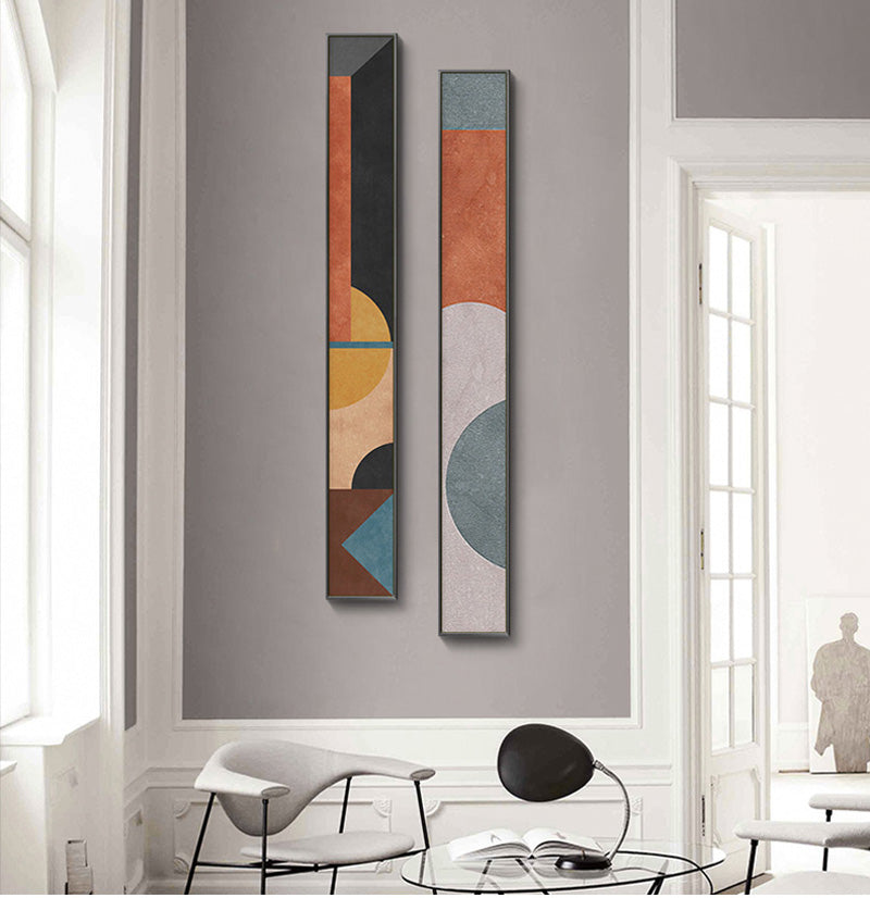 Bunte Hohe Abstrakte Schlanke Format Wandkunst Feine Kunst Leinwanddrucke Kreative Kunstwerke Für Modernes Wohnzimmer Flur Schlafzimmer Kunstdekor | Karnz