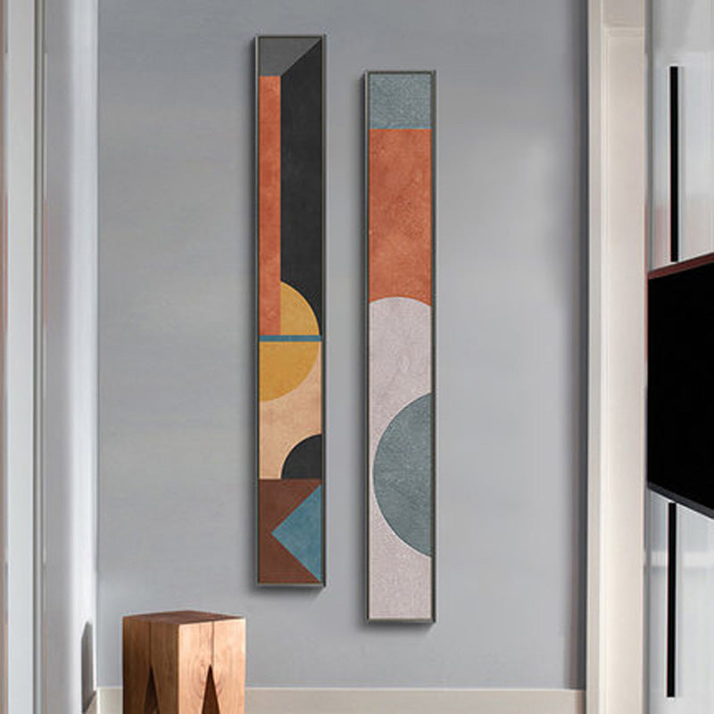 Bunte Hohe Abstrakte Schlanke Format Wandkunst Feine Kunst Leinwanddrucke Kreative Kunstwerke Für Modernes Wohnzimmer Flur Schlafzimmer Kunstdekor | Karnz