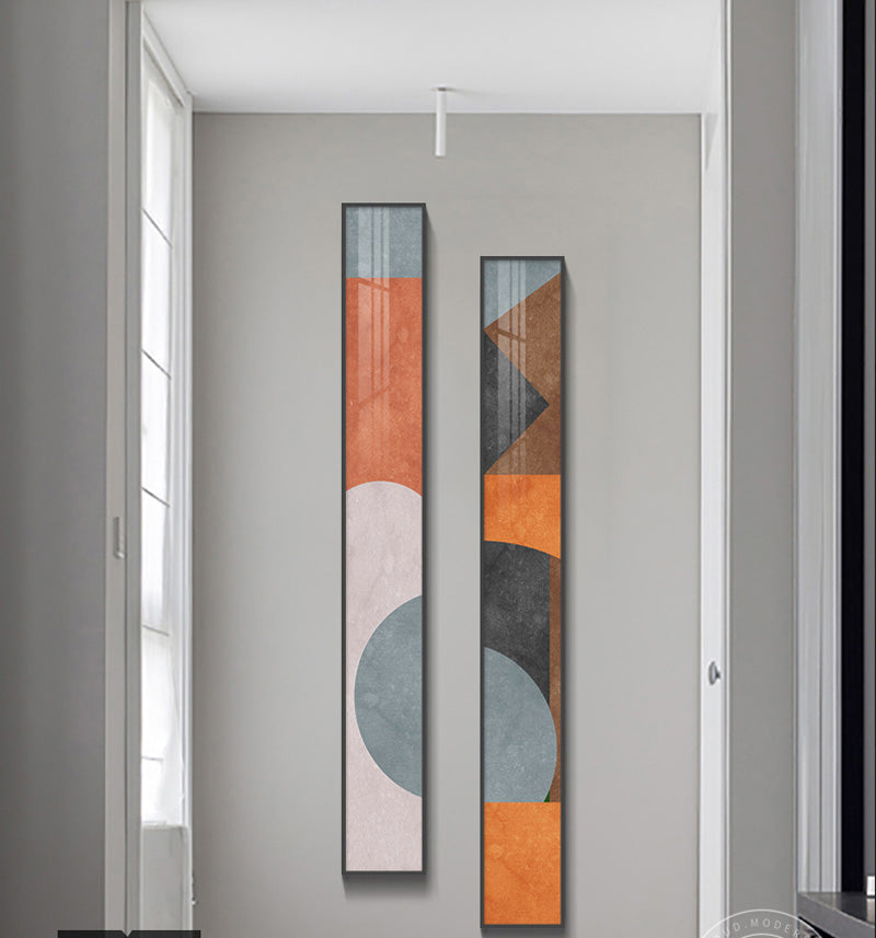 Bunte Hohe Abstrakte Schlanke Format Wandkunst Feine Kunst Leinwanddrucke Kreative Kunstwerke Für Modernes Wohnzimmer Flur Schlafzimmer Kunstdekor | Karnz