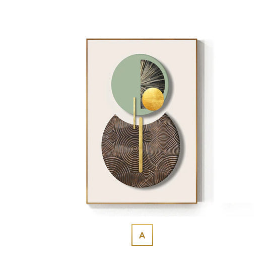 Minimalistische geometrische Kreise abstrakte Wandkunst feine Kunst Leinwanddrucke moderne Bilder für luxuriöses Wohnzimmer Esszimmer Hotel Home Office Kunstdekoration | Karnz