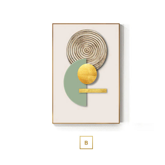 Minimalistische geometrische Kreise abstrakte Wandkunst feine Kunst Leinwanddrucke moderne Bilder für luxuriöses Wohnzimmer Esszimmer Hotel Home Office Kunstdekoration | Karnz
