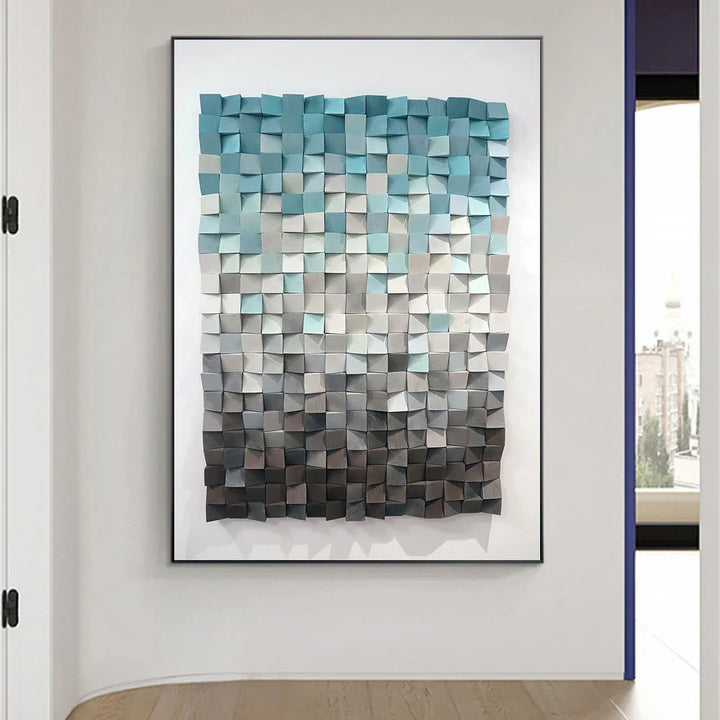 Moderne Ästhetik 3D-Effekt Farbschnitt Wandkunst Fine Art Leinwanddruck Abstraktes Bild für Wohnzimmer Esszimmer Home Office Dekor