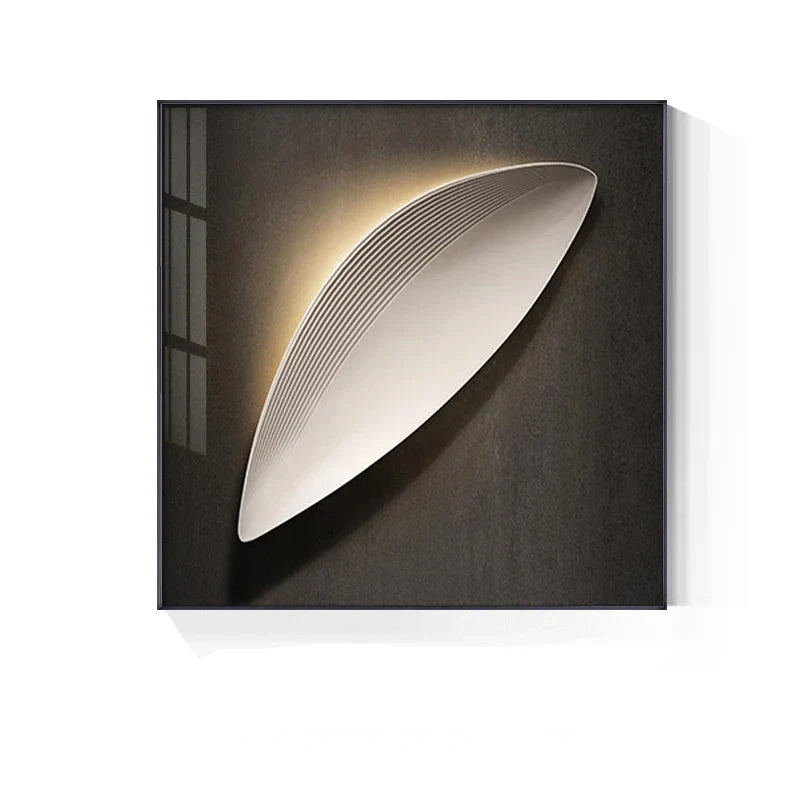 Moderne Ästhetik 3D LED-Effekt Abstrakte geometrische Wandkunst Fine Art Leinwanddrucke quadratisches Format Bilder Kunst für zeitgenössische Innenräume